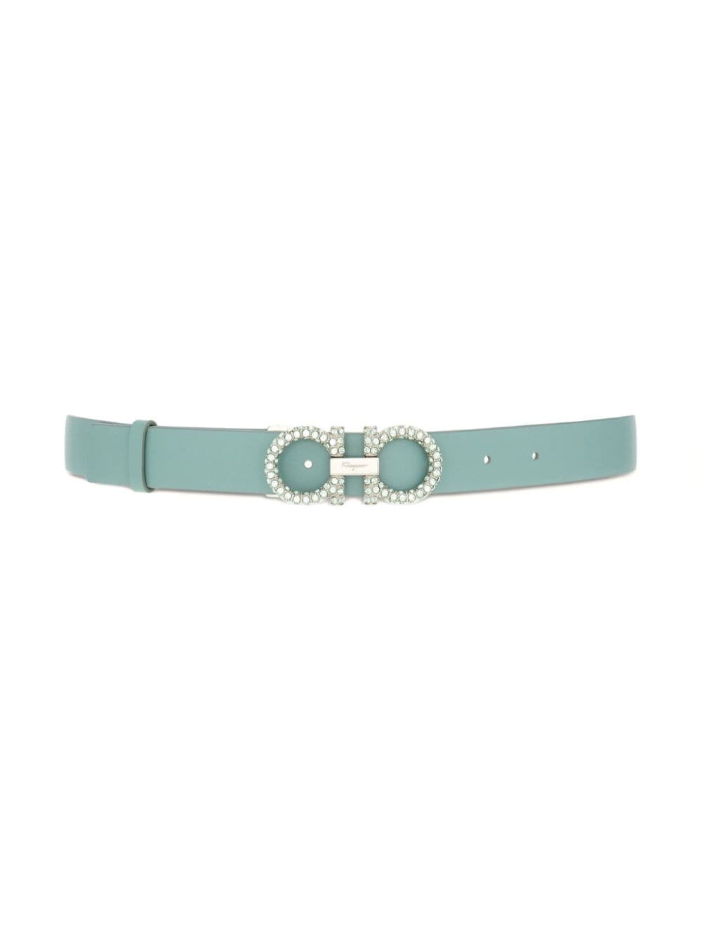 Gancini-buckle leather belt - 3