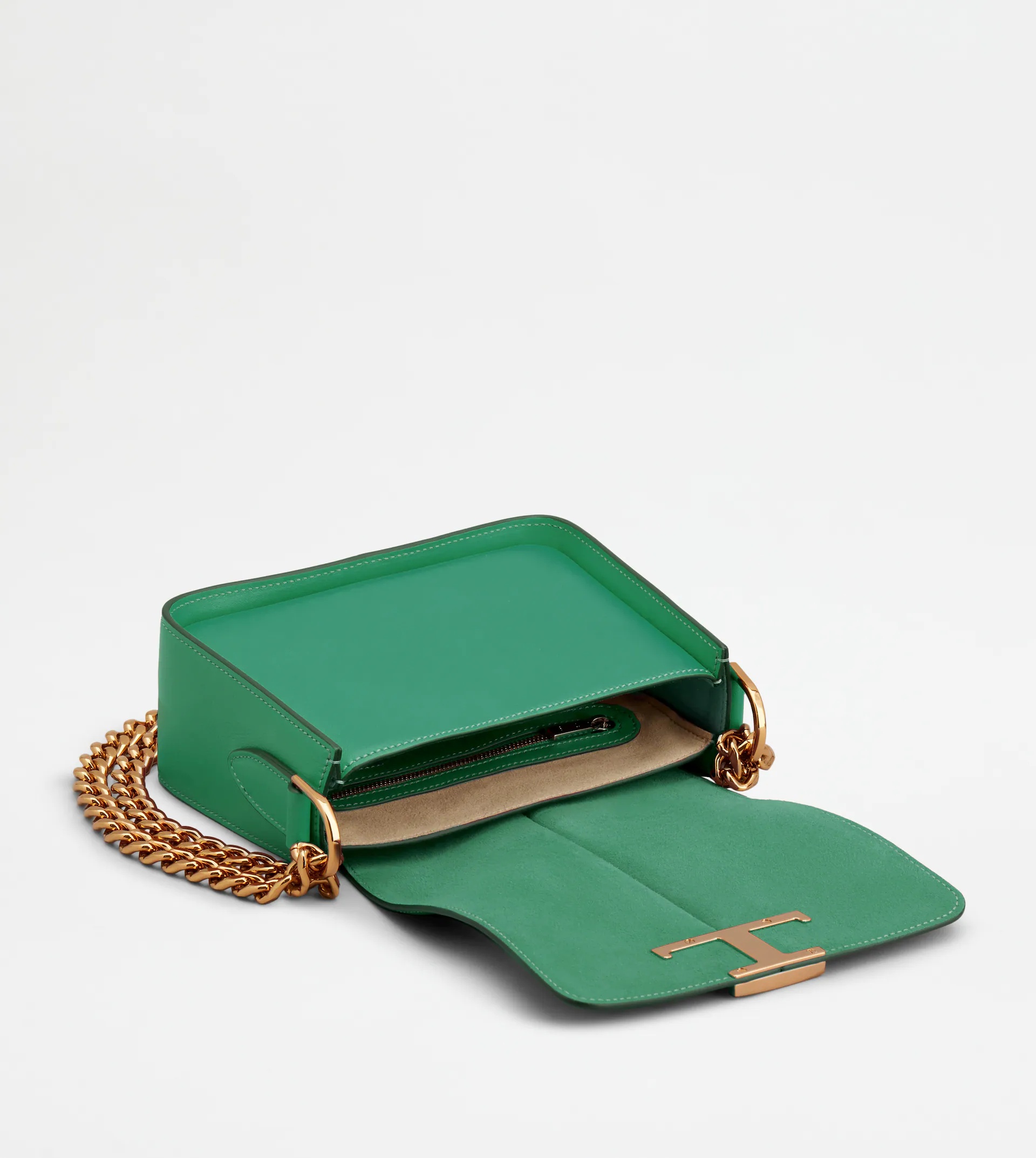 TIMELESS CROSSBODY BAG IN LEATHER MINI - GREEN 4