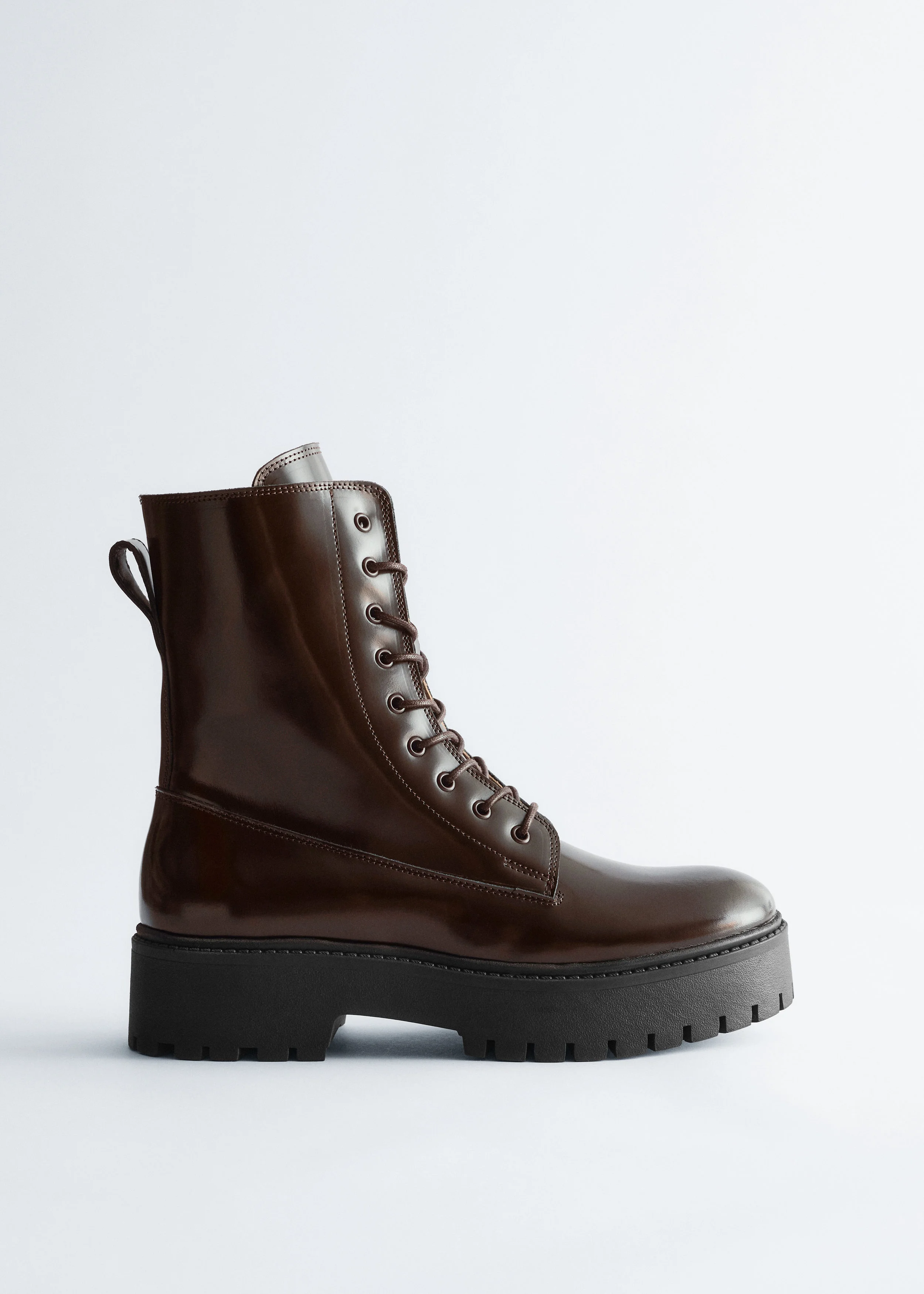 Lace-Up Leather Boots - 1