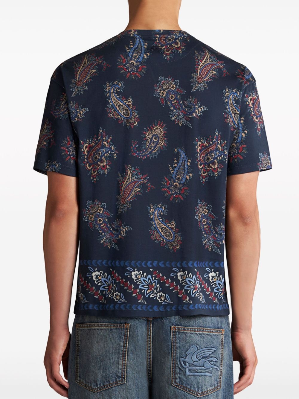 paisley-print cotton T-shirt - 3