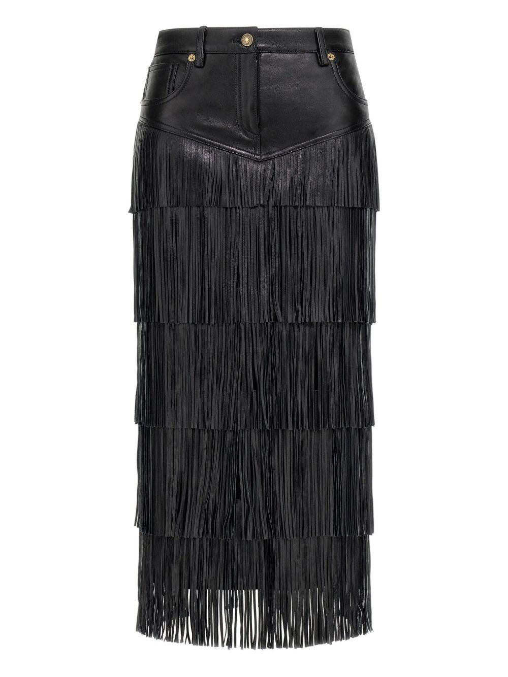 fringed midi skirt - 1