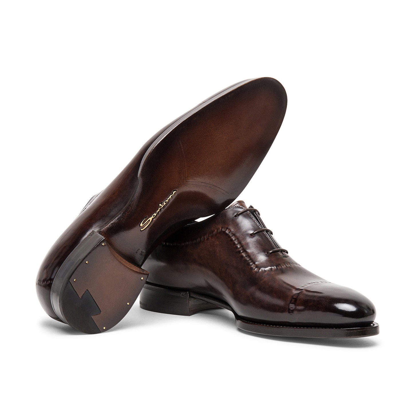 Men’s polished brown leather Limited Edition Oxford shoe - 3