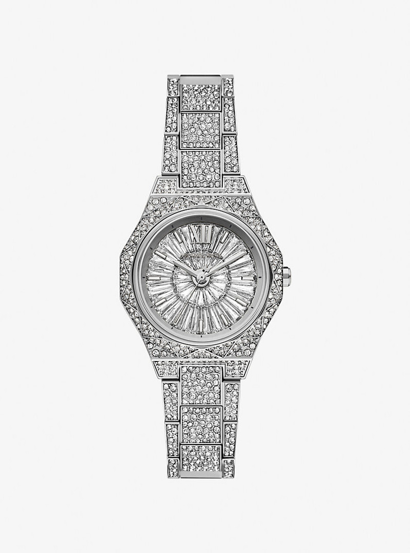 Mini Raquel Pavé Silver-Tone Watch 1