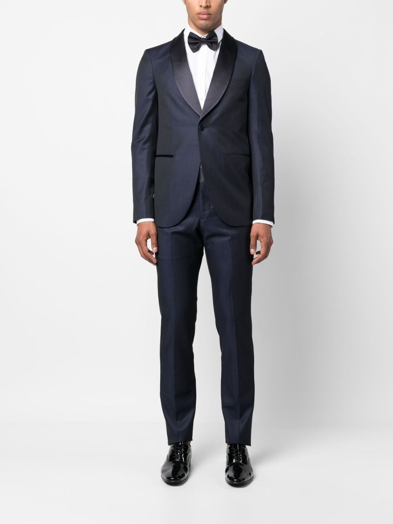 EMPORIO ARMANI satin-lapel dinner suit outlook