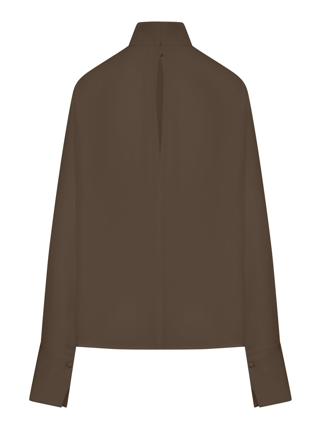 LONG-SLEEVED SILK GEORGETTE BLOUSE - 2