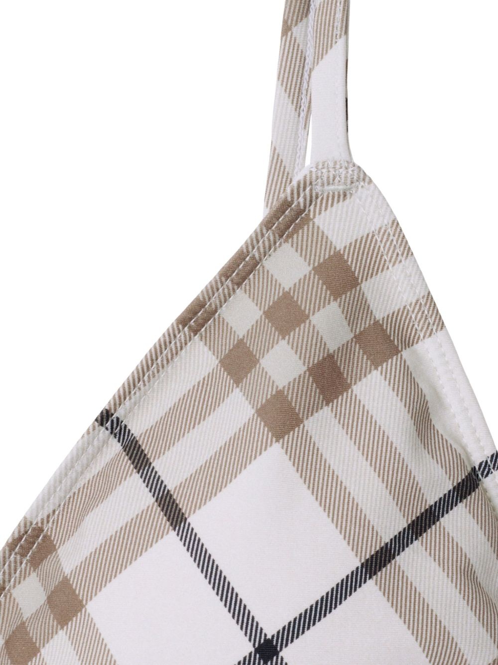 checkered bikini top - 2