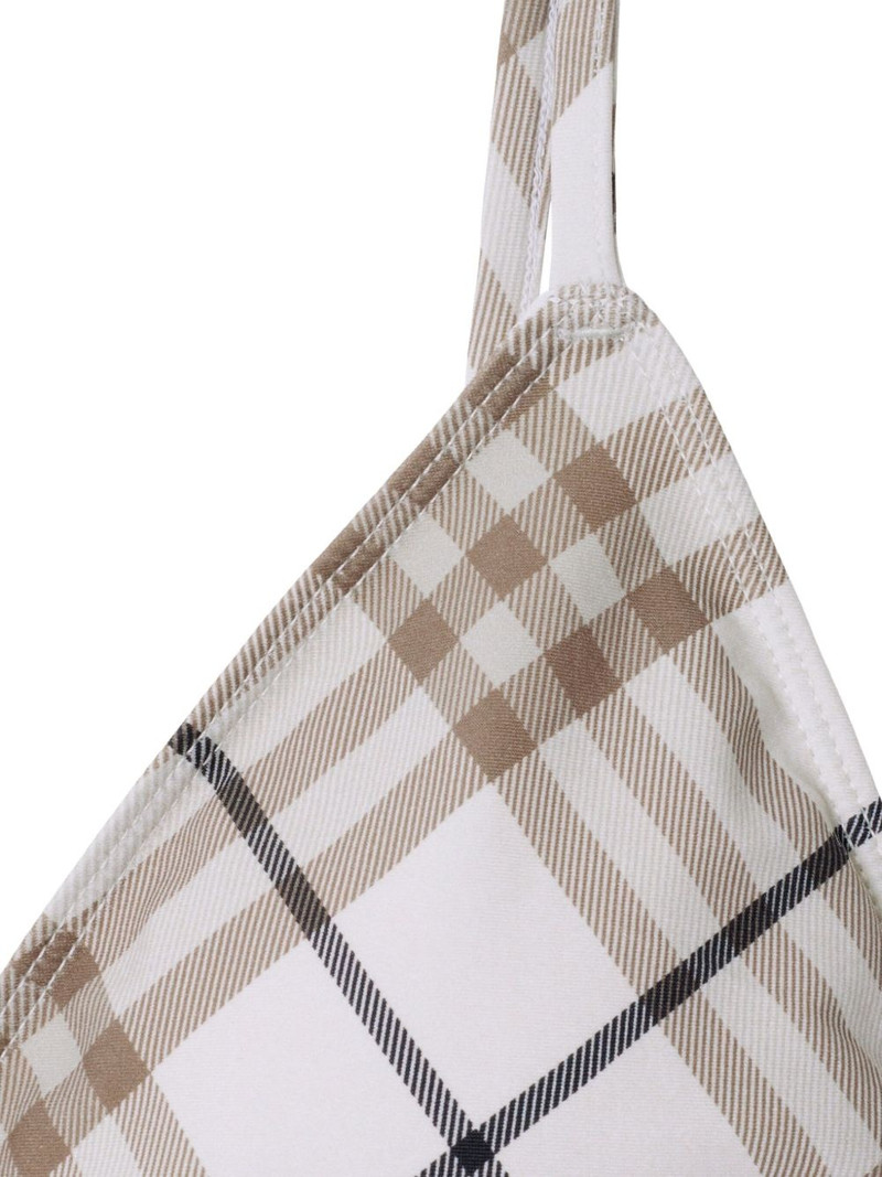 Burberry checkered bikini top outlook