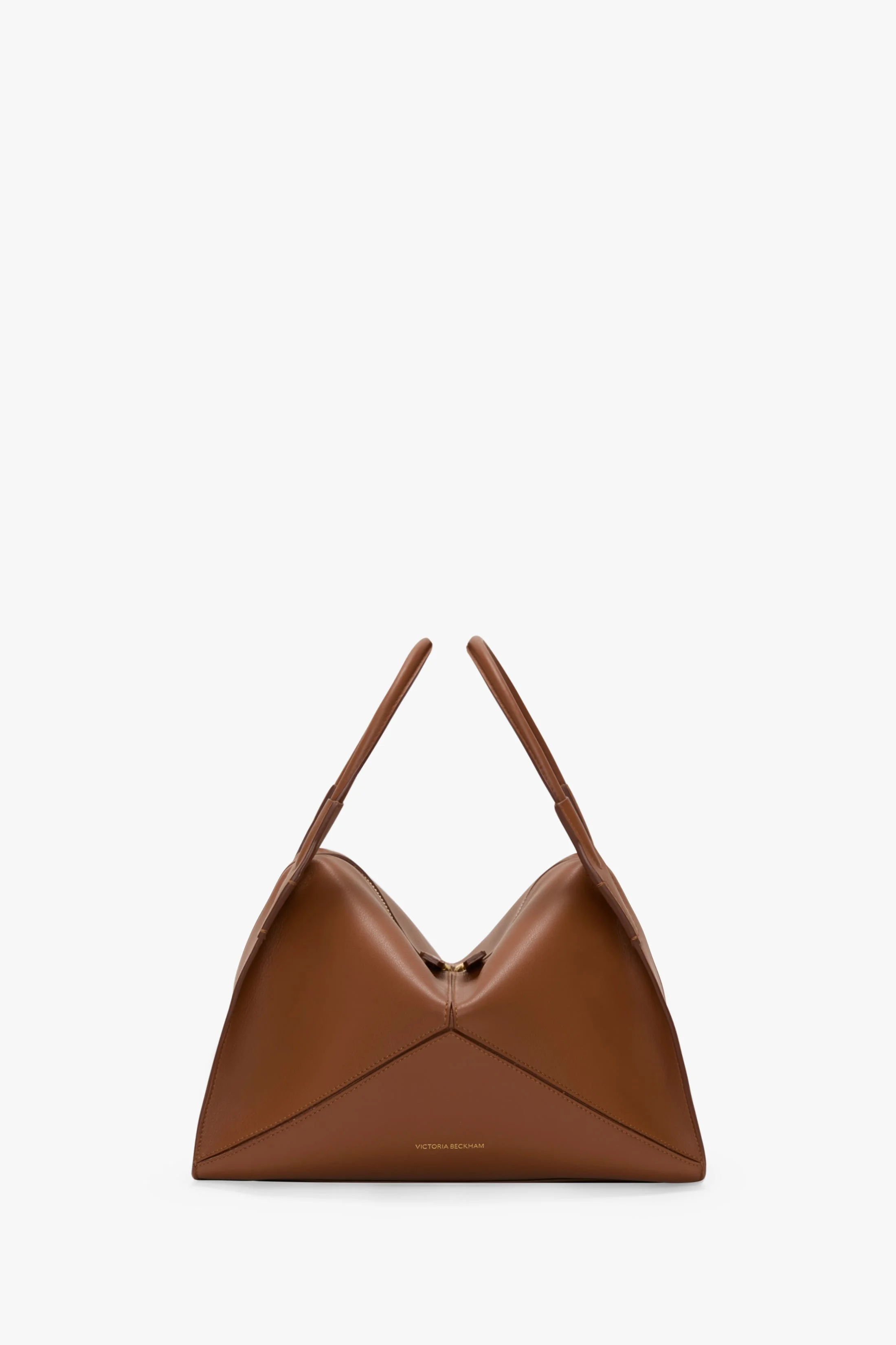 Victoria Plié Bag In Dark Tan Leather - 1