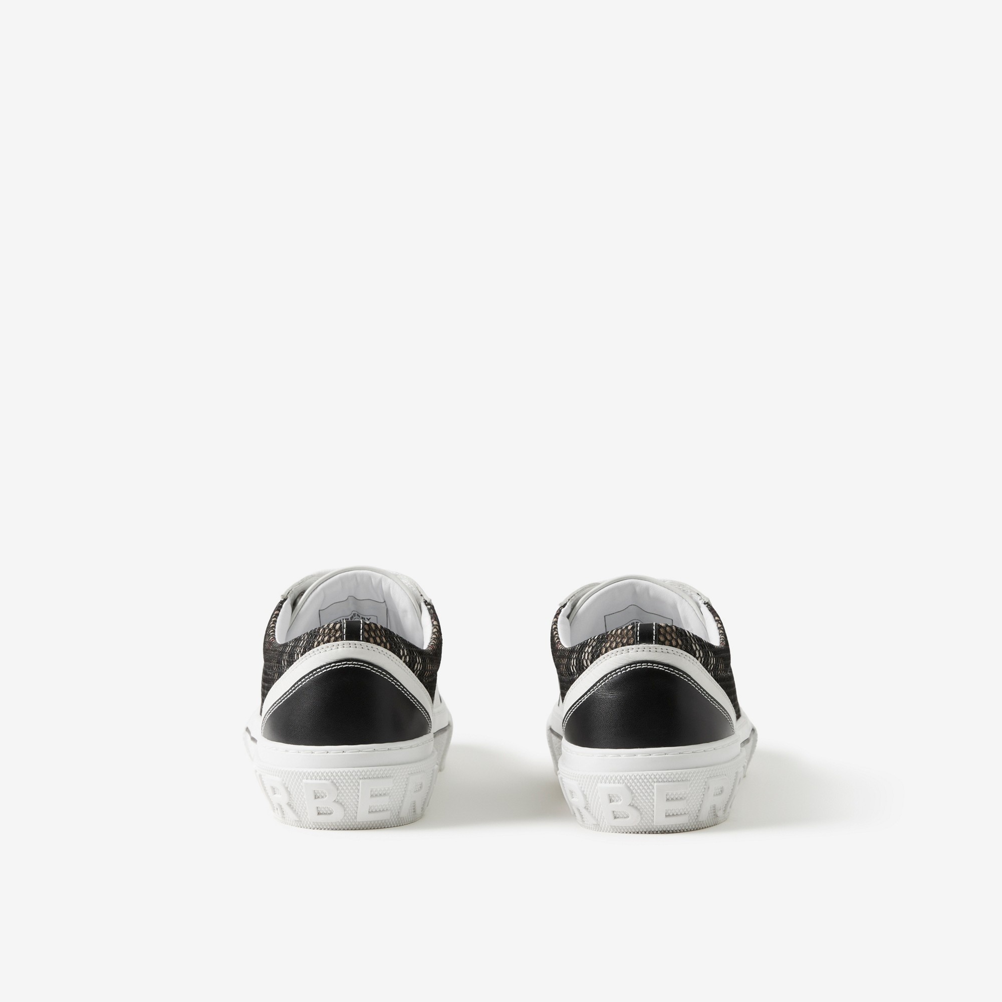 Vintage Check Cotton, Mesh and Leather Sneakers - 3