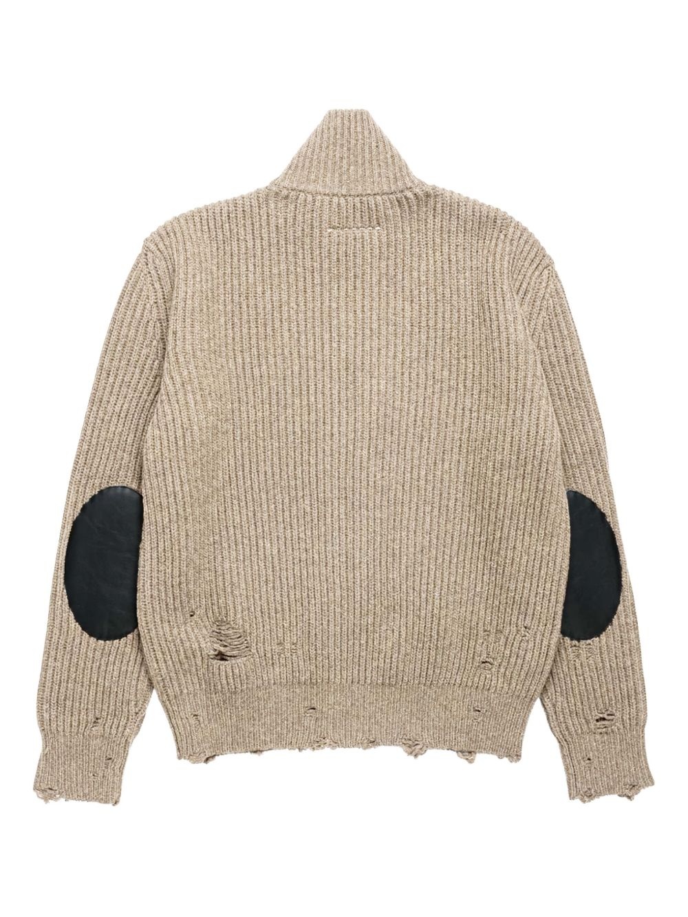 elbow-patch cardigan - 2