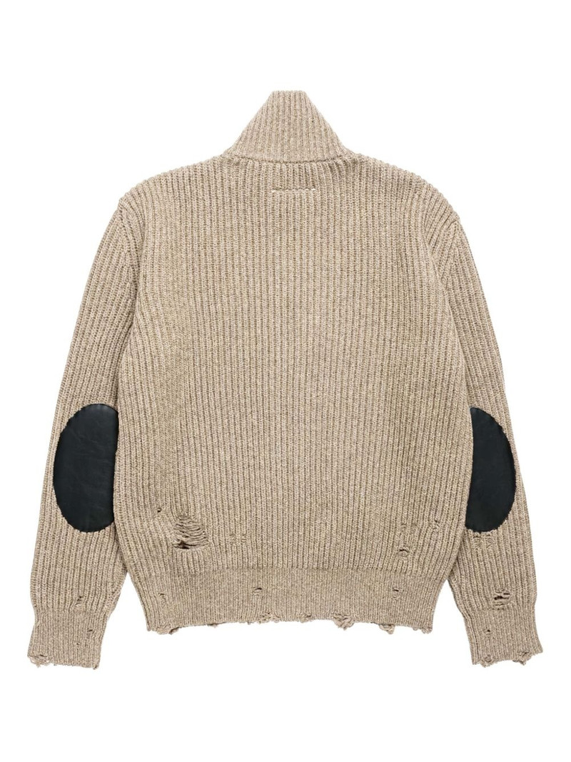 MM6 Maison Margiela elbow-patch cardigan outlook