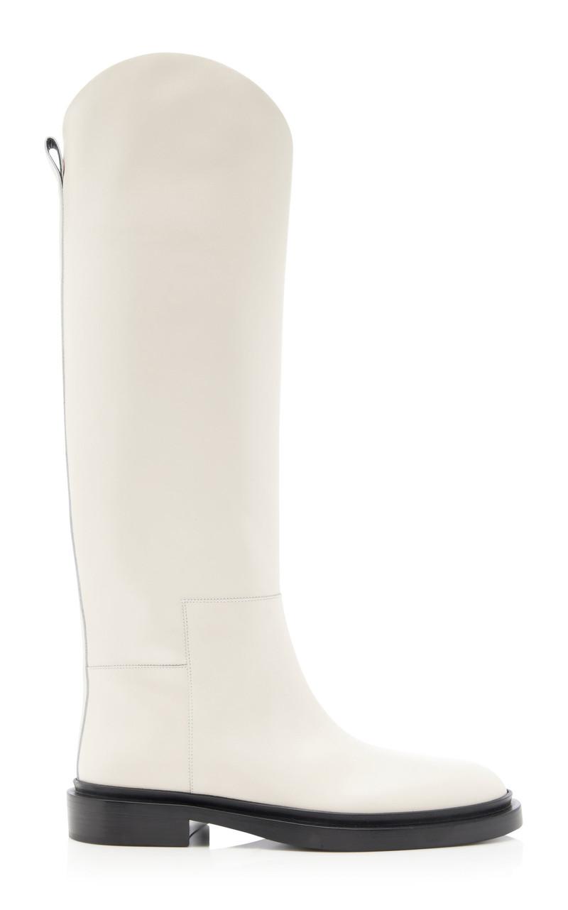 Leather Knee-High Boots neutral 1