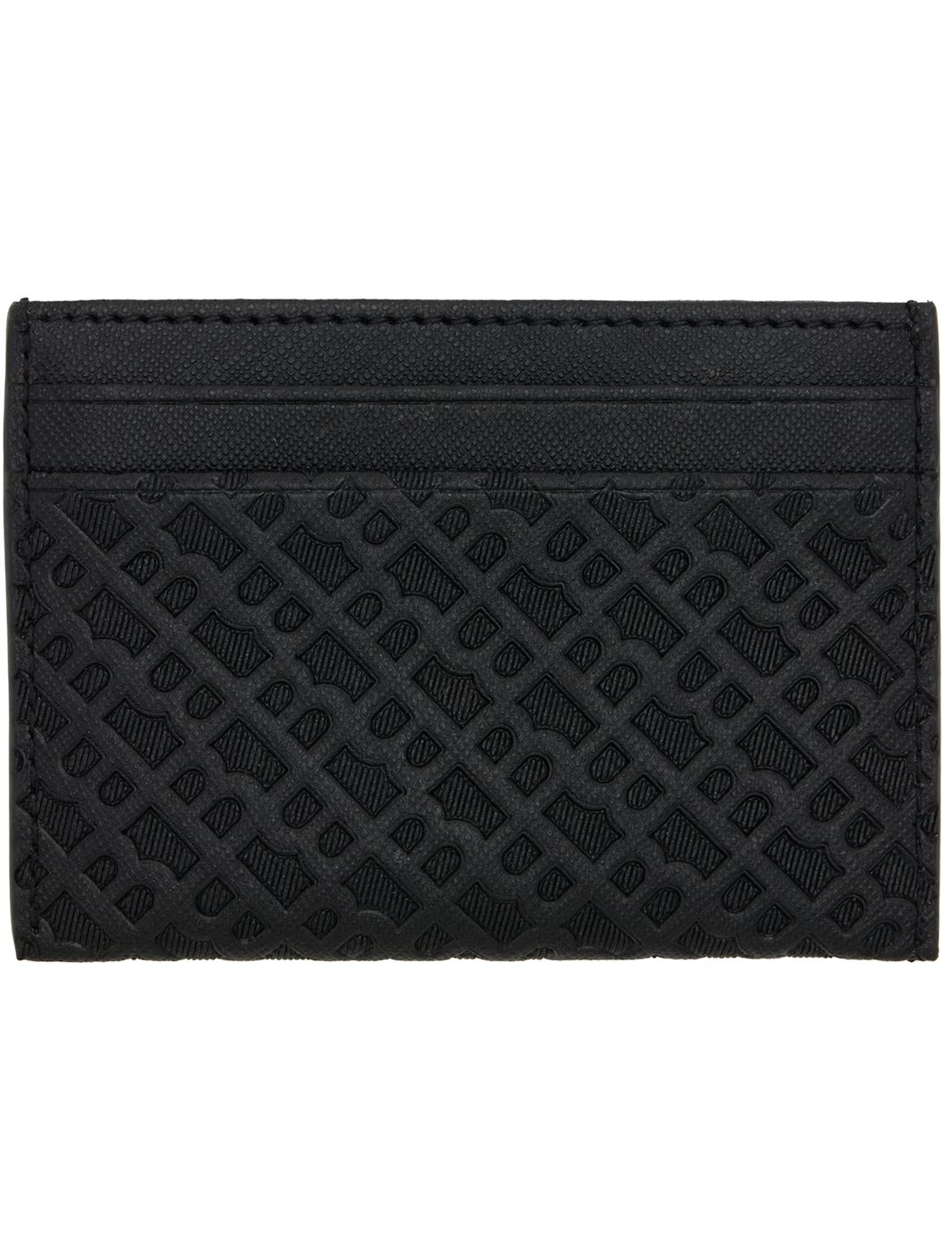 Black Embossed-Logo Card Holder - 2