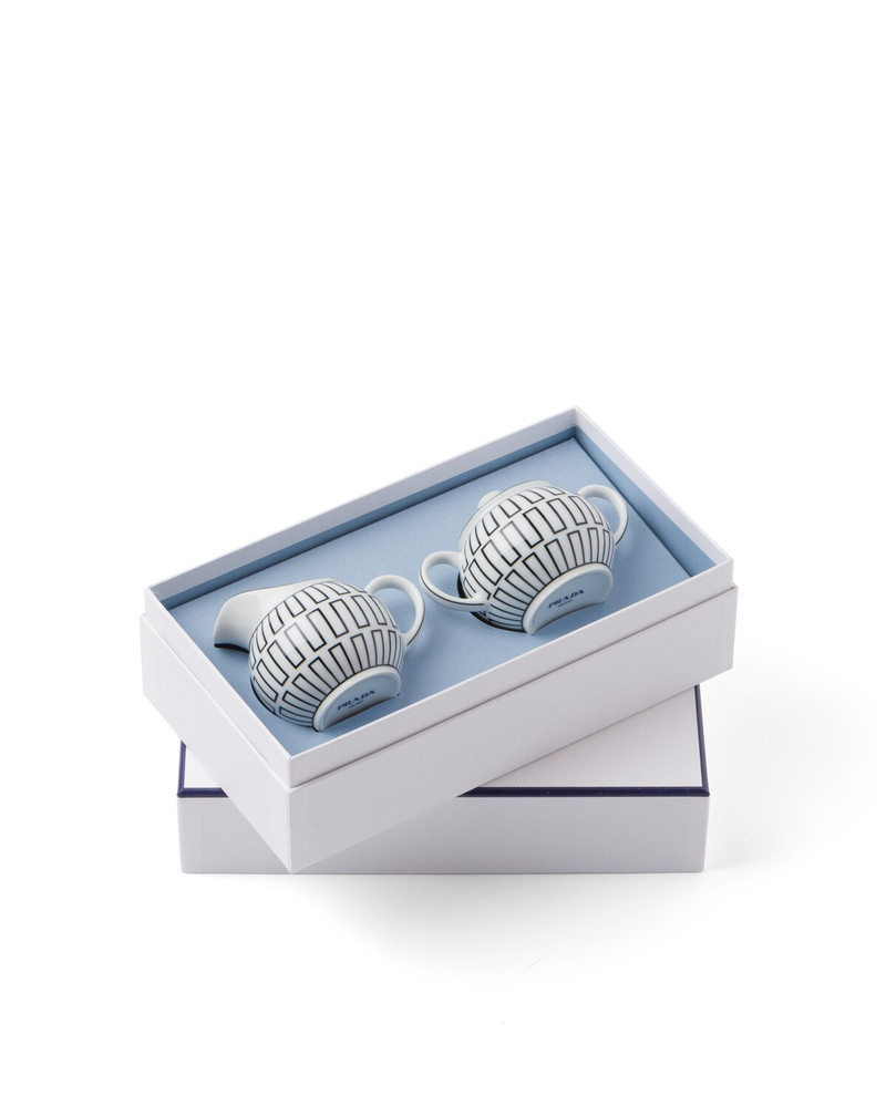 Porcelain milk jug and sugar bowl set 4