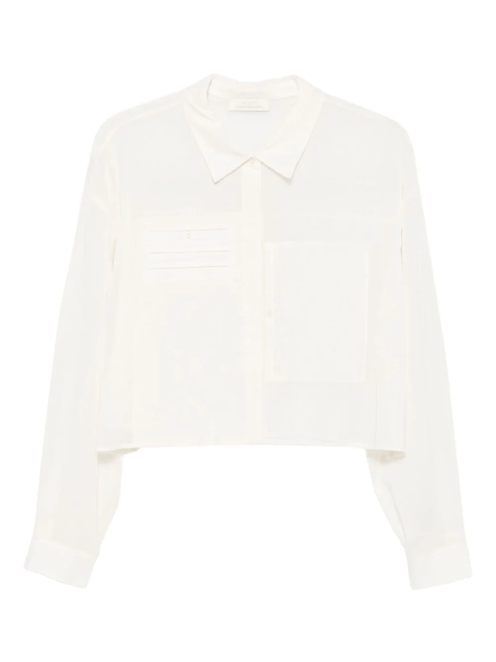 Drawer Pocket Crop Shirts - 1