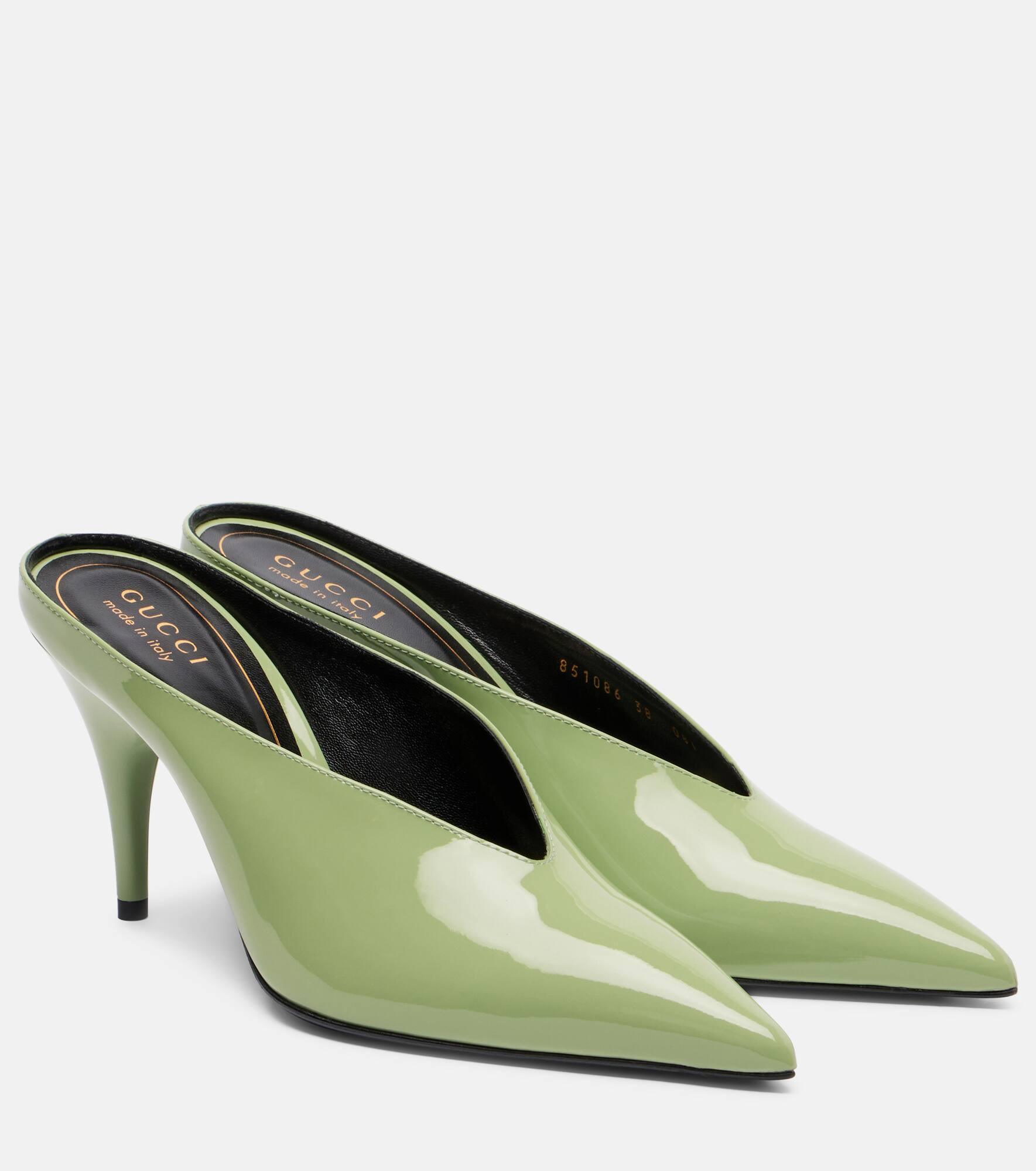 Gucci 97 85 patent leather mules - 1