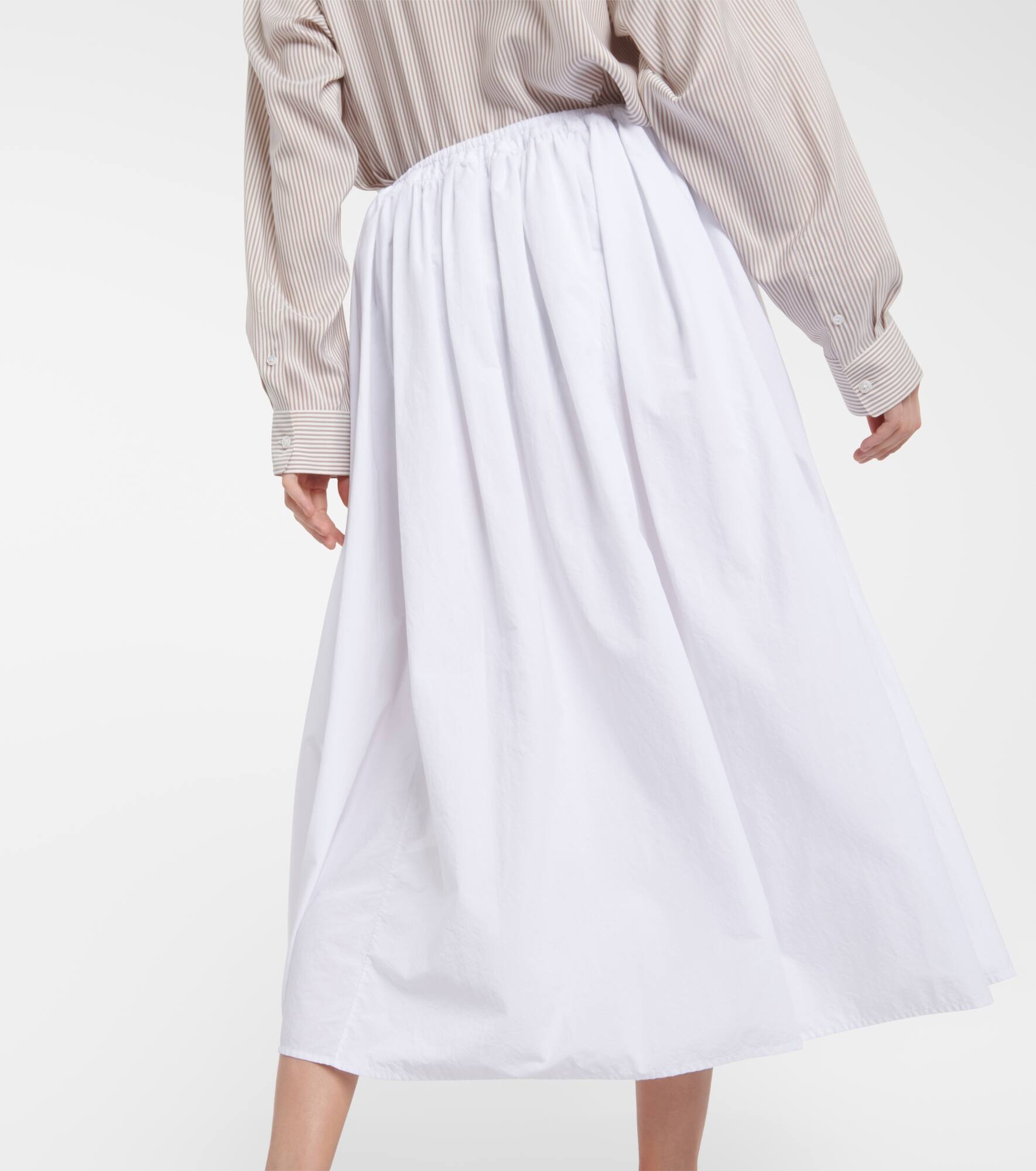 Fleur cotton midi skirt - 5