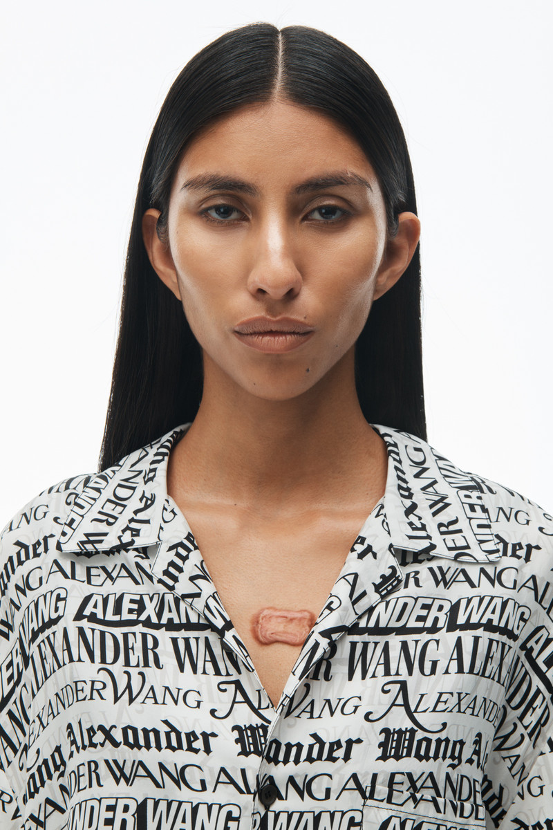 Newspaper Print Camp Shirt 5