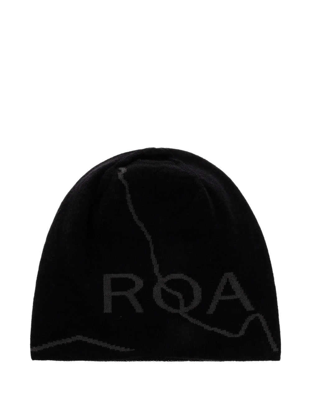 logo-intarsia beanie hat - 1