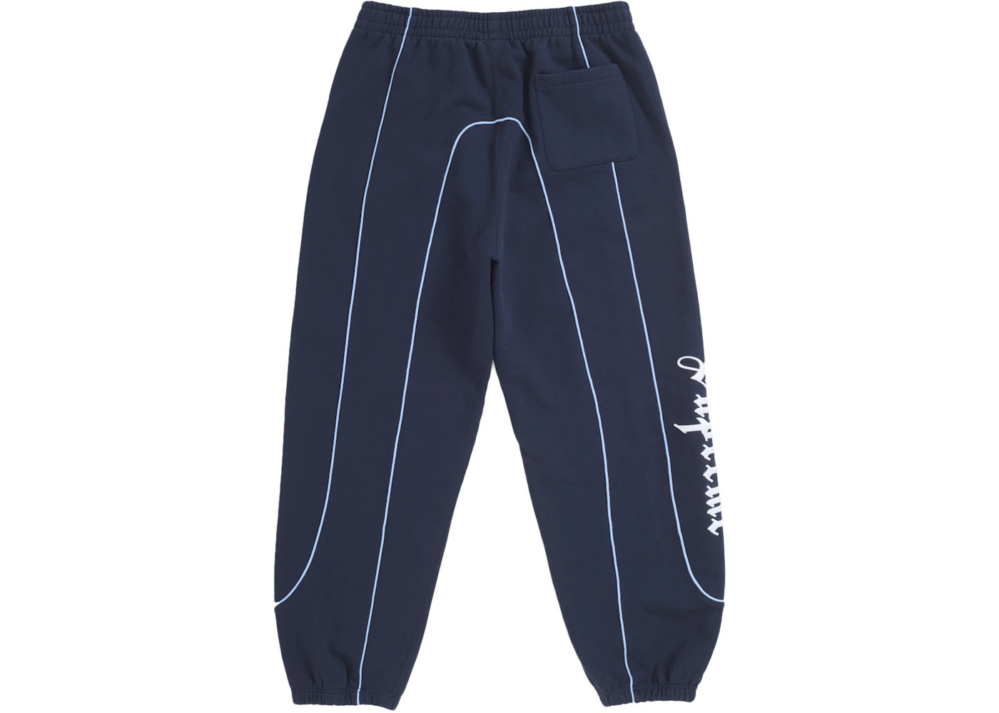 Supreme Curve Piping Sweatpant Navy - 3