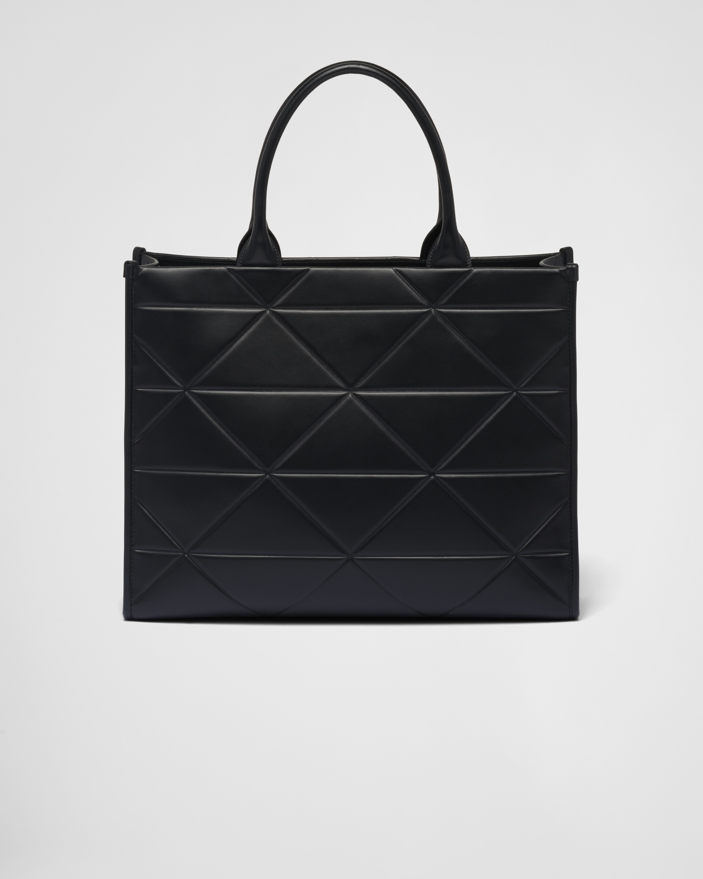 Large leather Prada Symbole bag with topstitching - 4