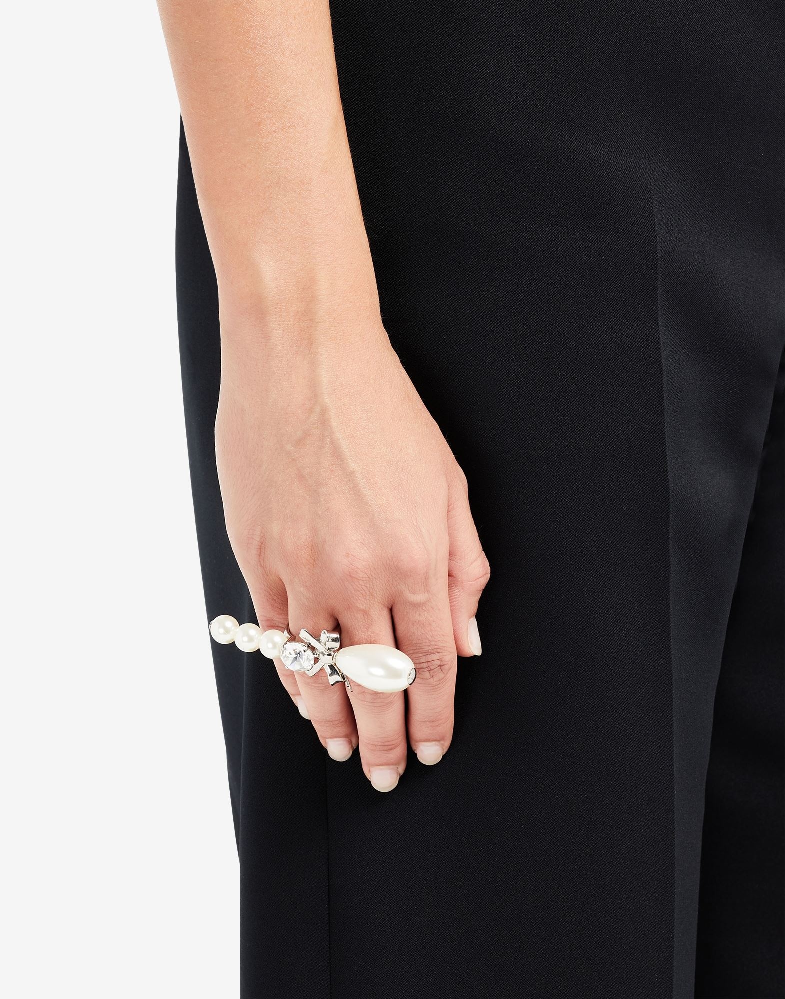 Faux pearl ring - 4