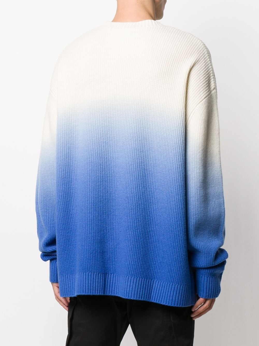 gradient effect crew-neck jumper - 4