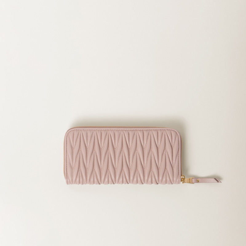 Large matelassé nappa leather wallet 3