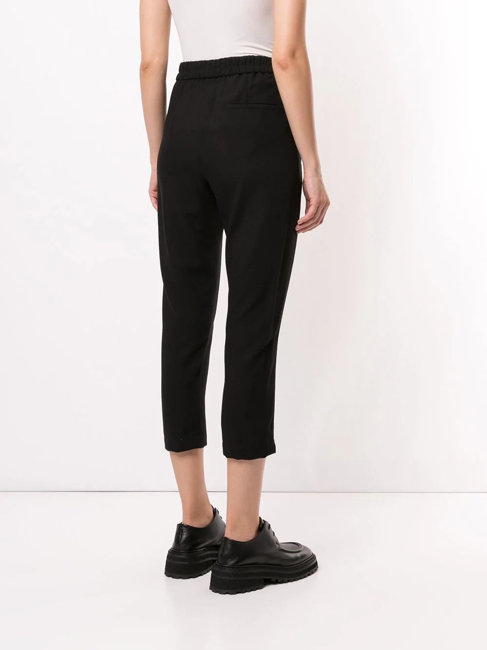 cropped crepe trousers - 4