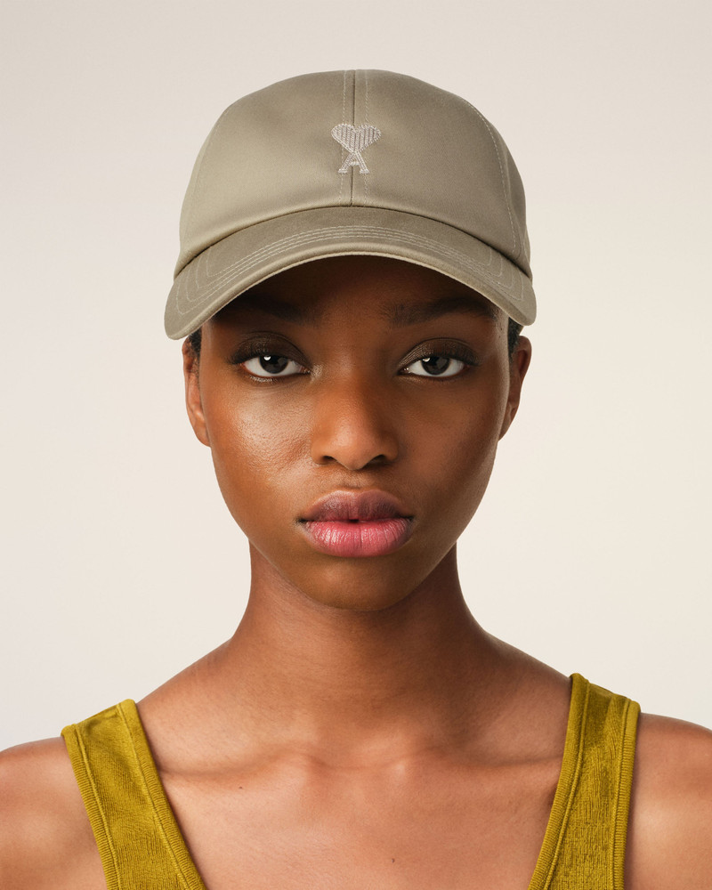 AMI Paris GREEN COTTON AMI DE COEUR EMBROIDERY CAP outlook
