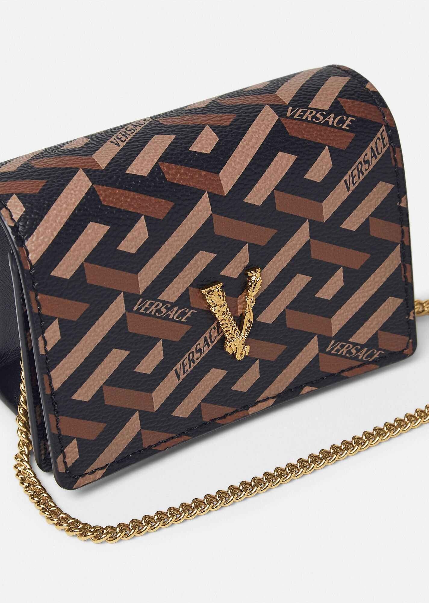 Virtus La Greca Print Mini Chain Wallet - 6