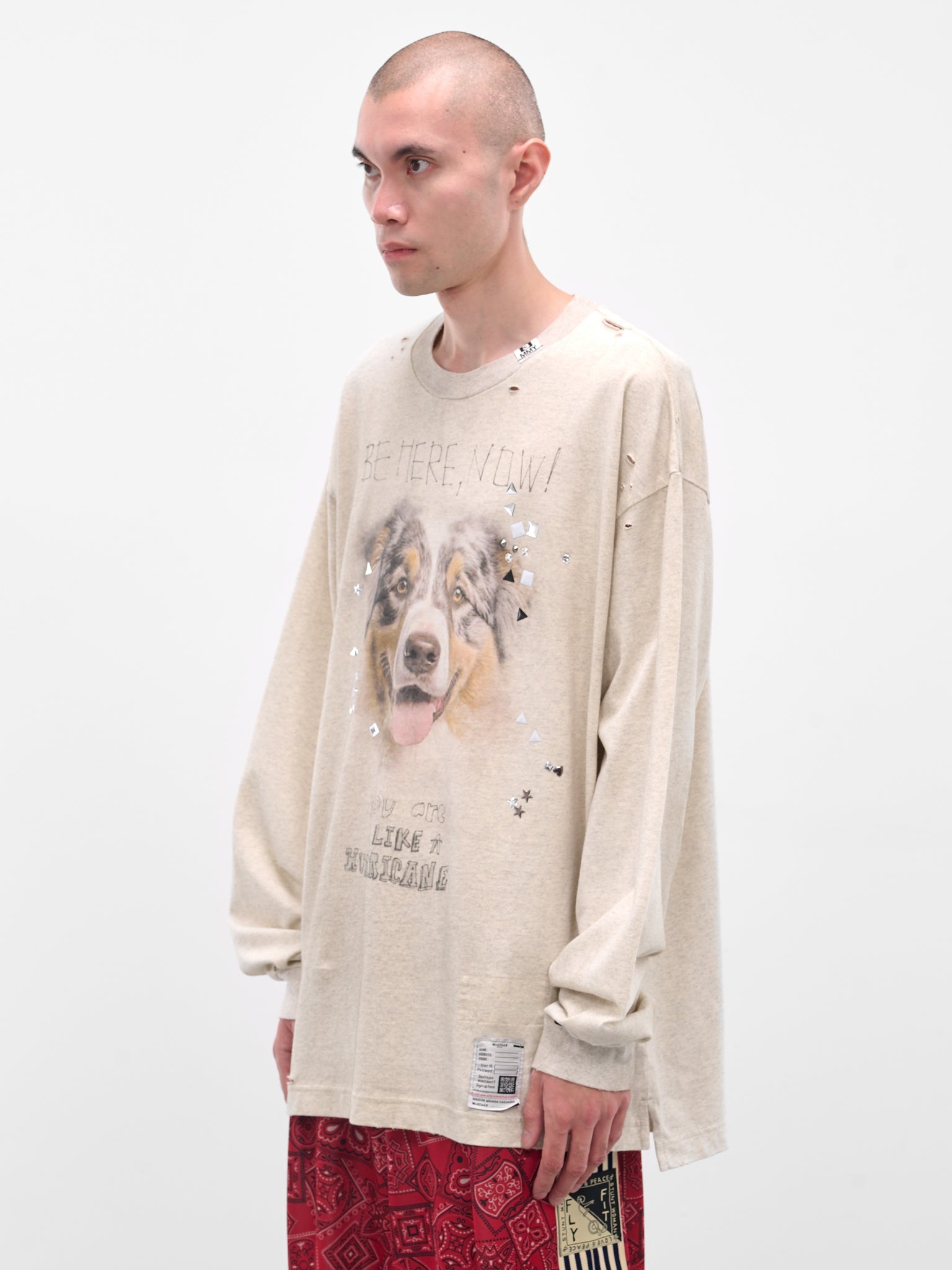 Gray Melange Distressed Graphic Tee - 2