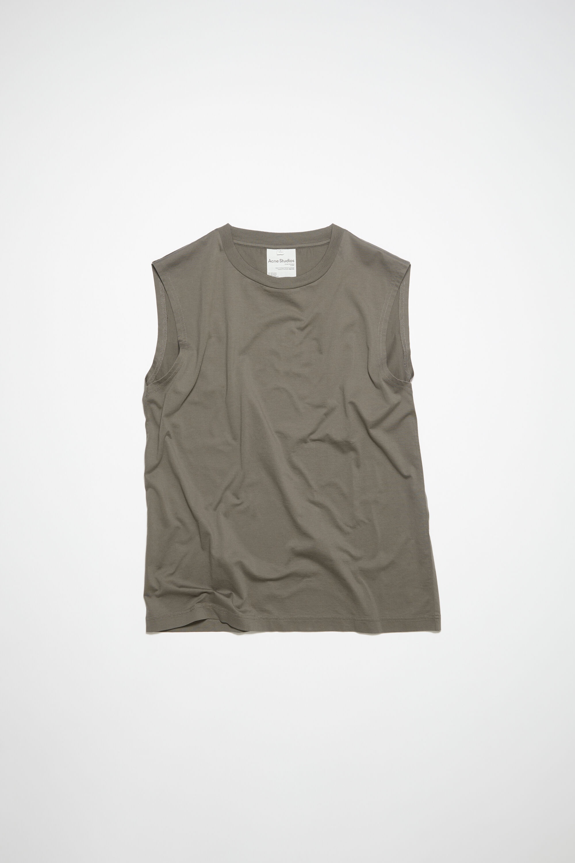 Sleeveless t-shirt - Mud grey - 5