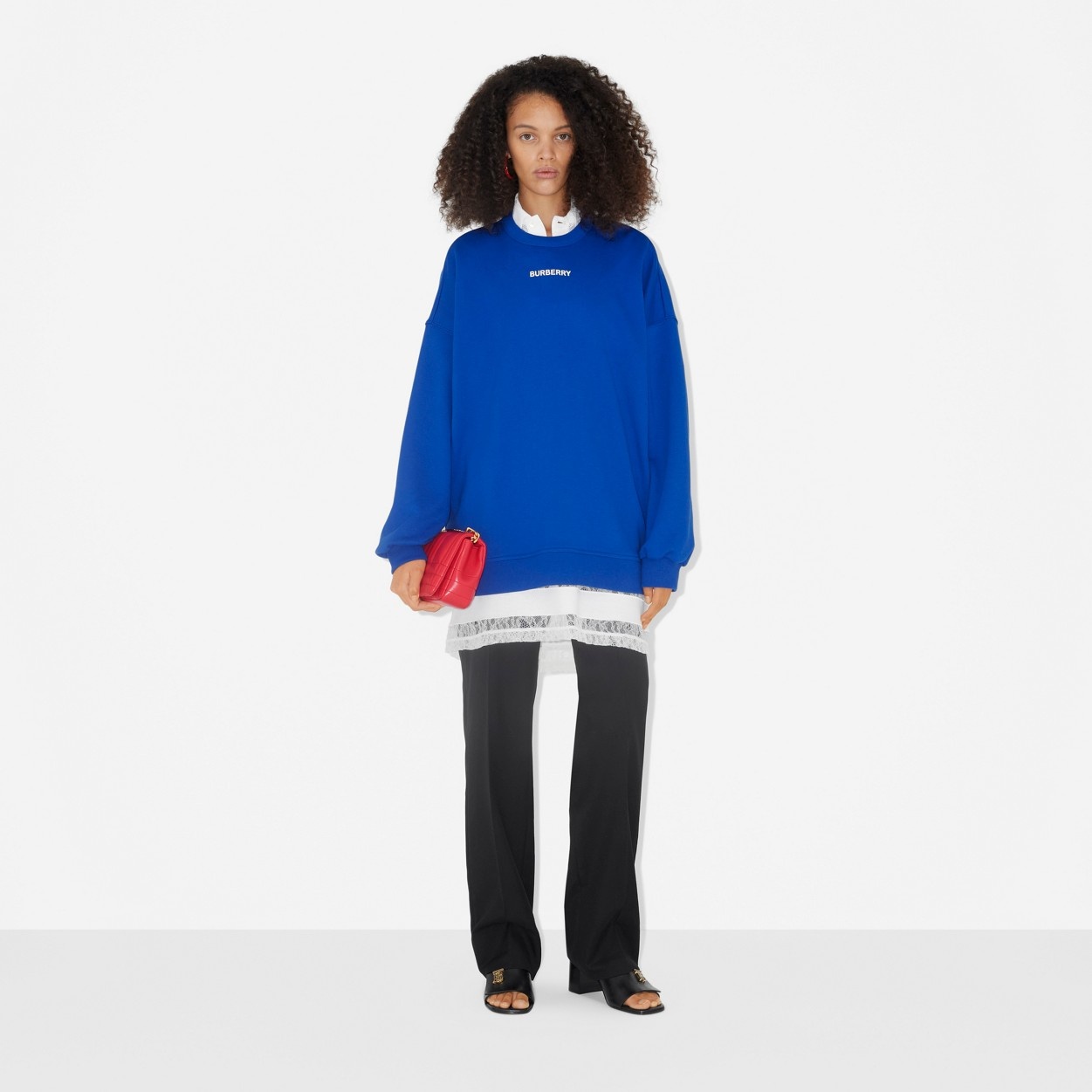 Logo Print Cotton Oversized Sweatshirt - 2
