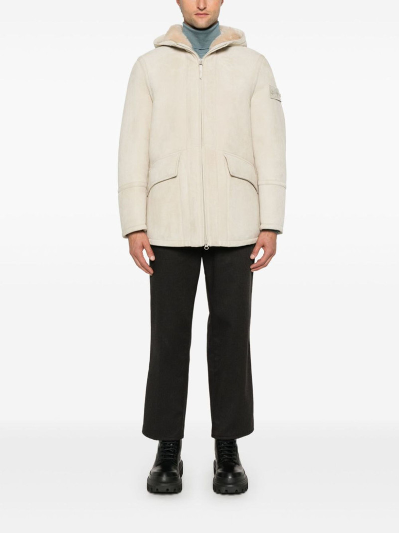 Stone Island hooded suede jacket outlook