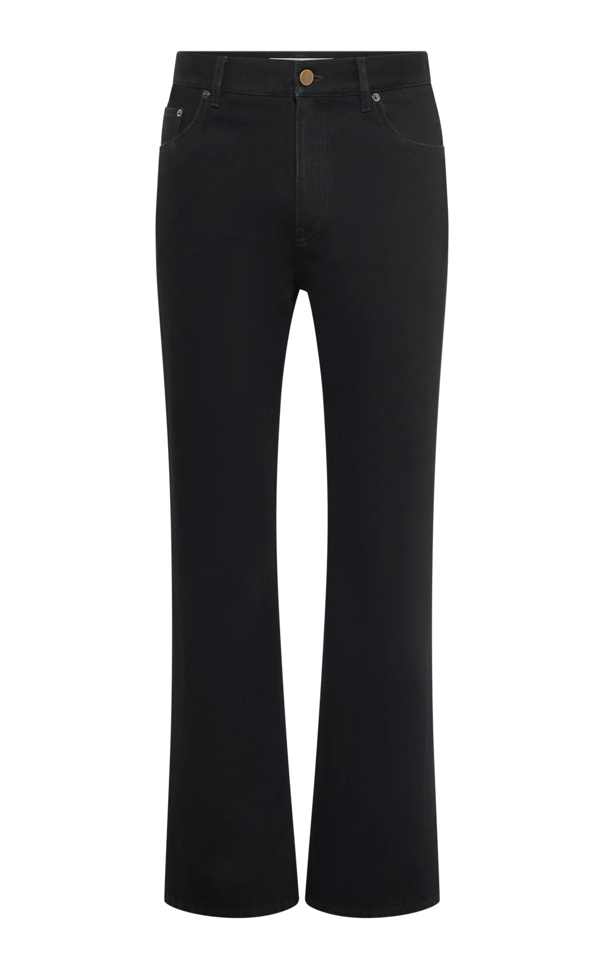 Rey Straight-leg Five Pocket Pant in Black Sea Island Cotton Denim - 1