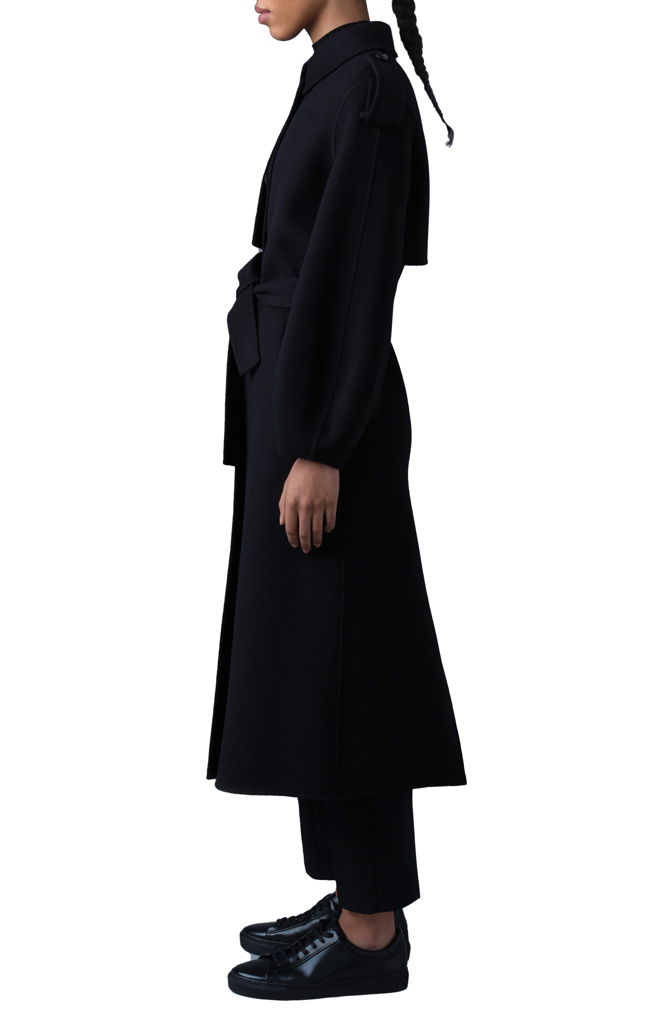 Mackage Ceyla Double Face Wool Coat in Black at Nordstrom - 3