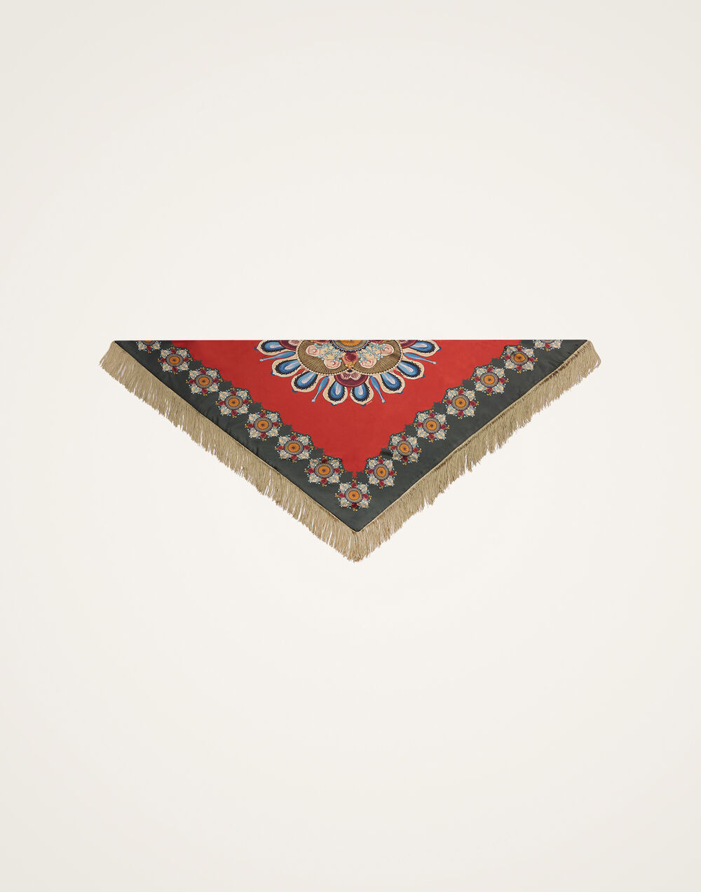 Fringe Triangle Scarf - 7
