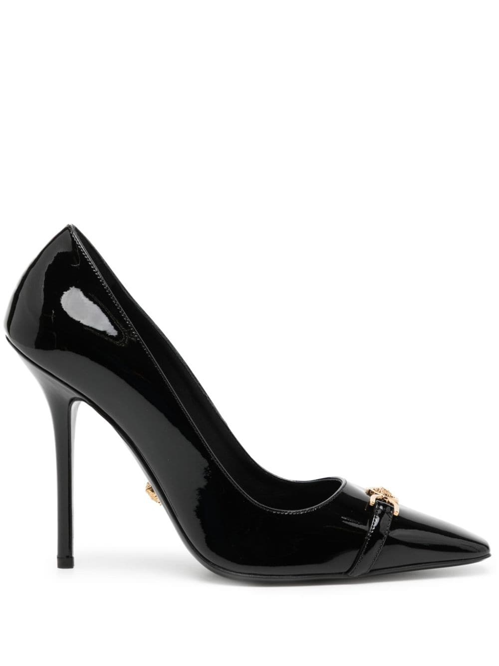patent-finish 110mm leather pumps - 1