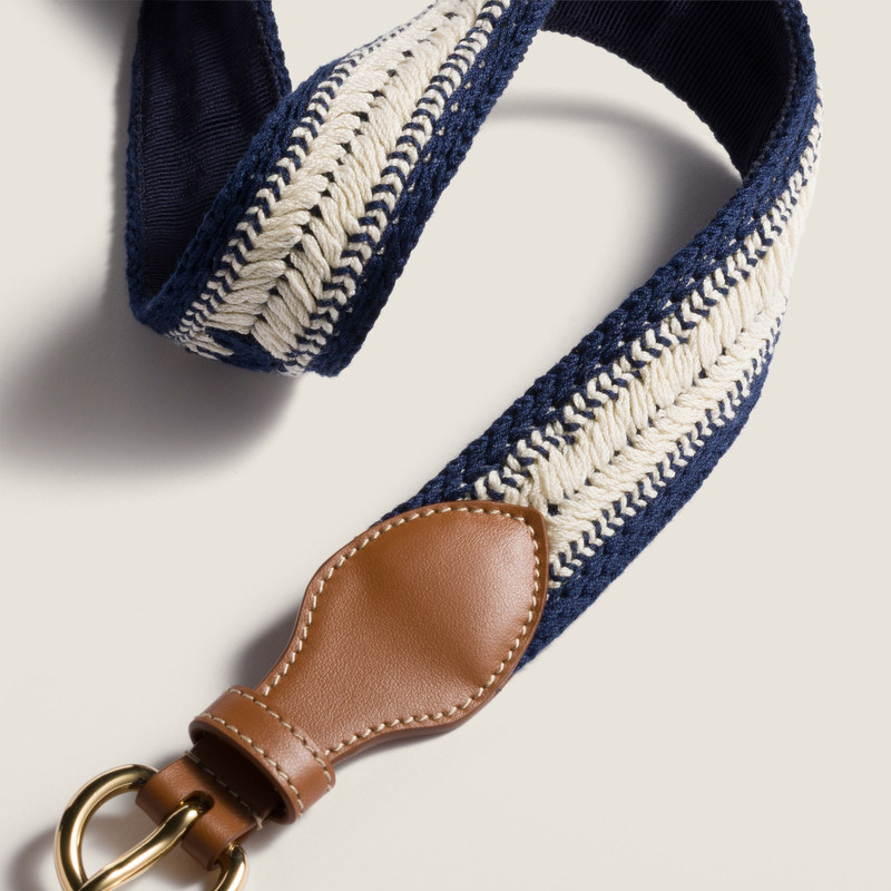 Miu Miu Leather and cotton crochet belt outlook