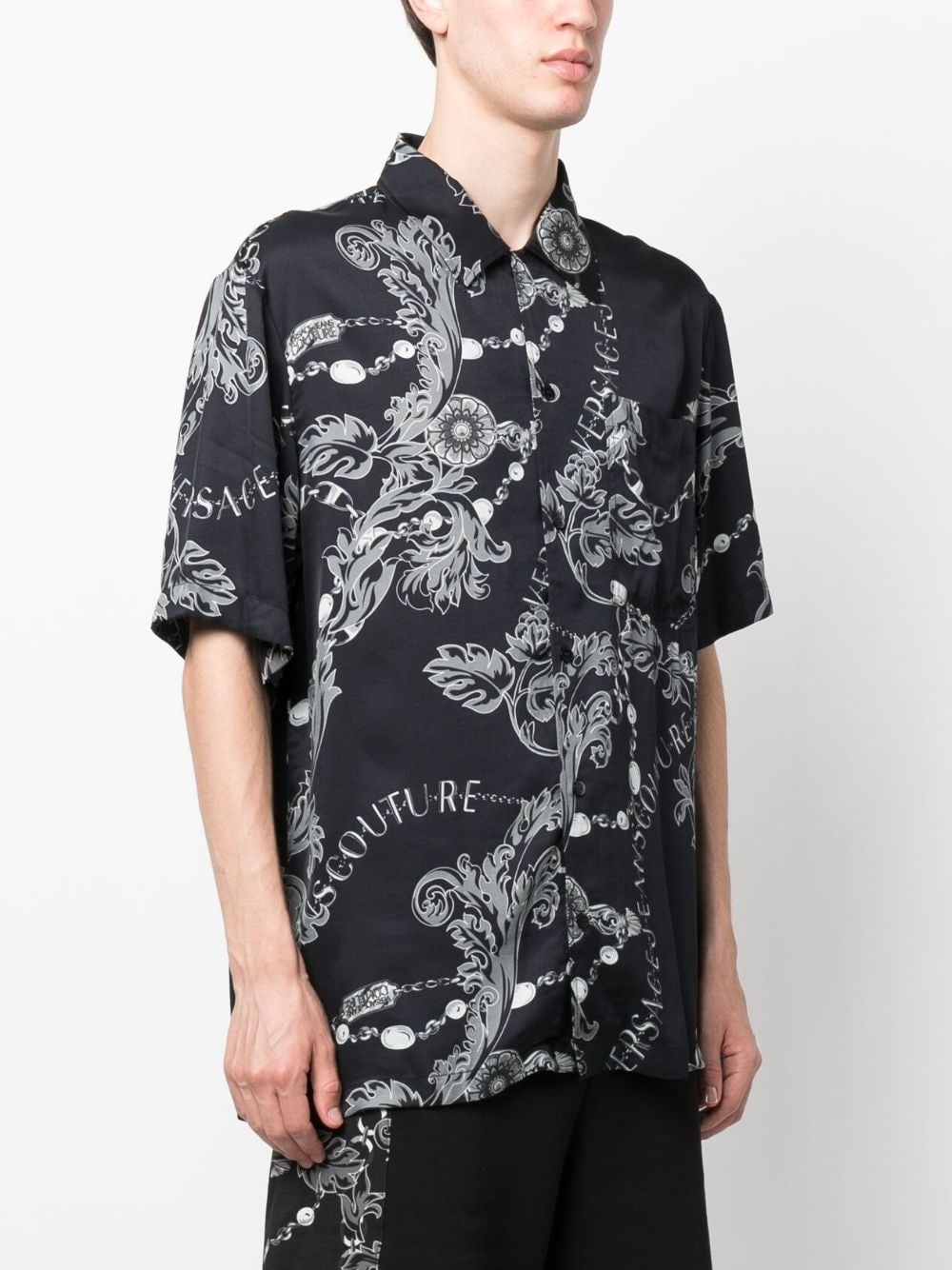Barocco-print short-sleeve shirt - 3