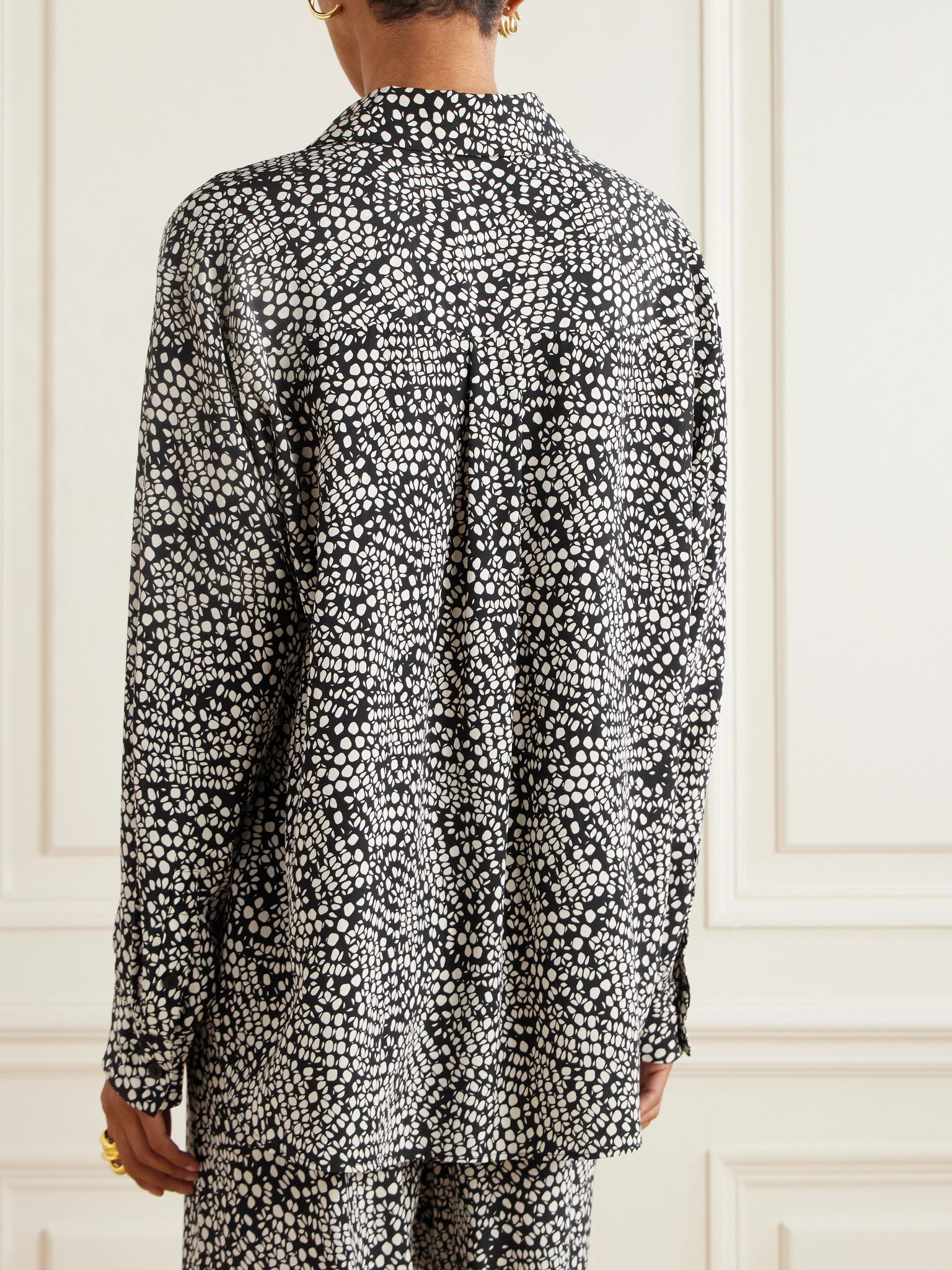 Silk crepe de chine shirt Black - 4