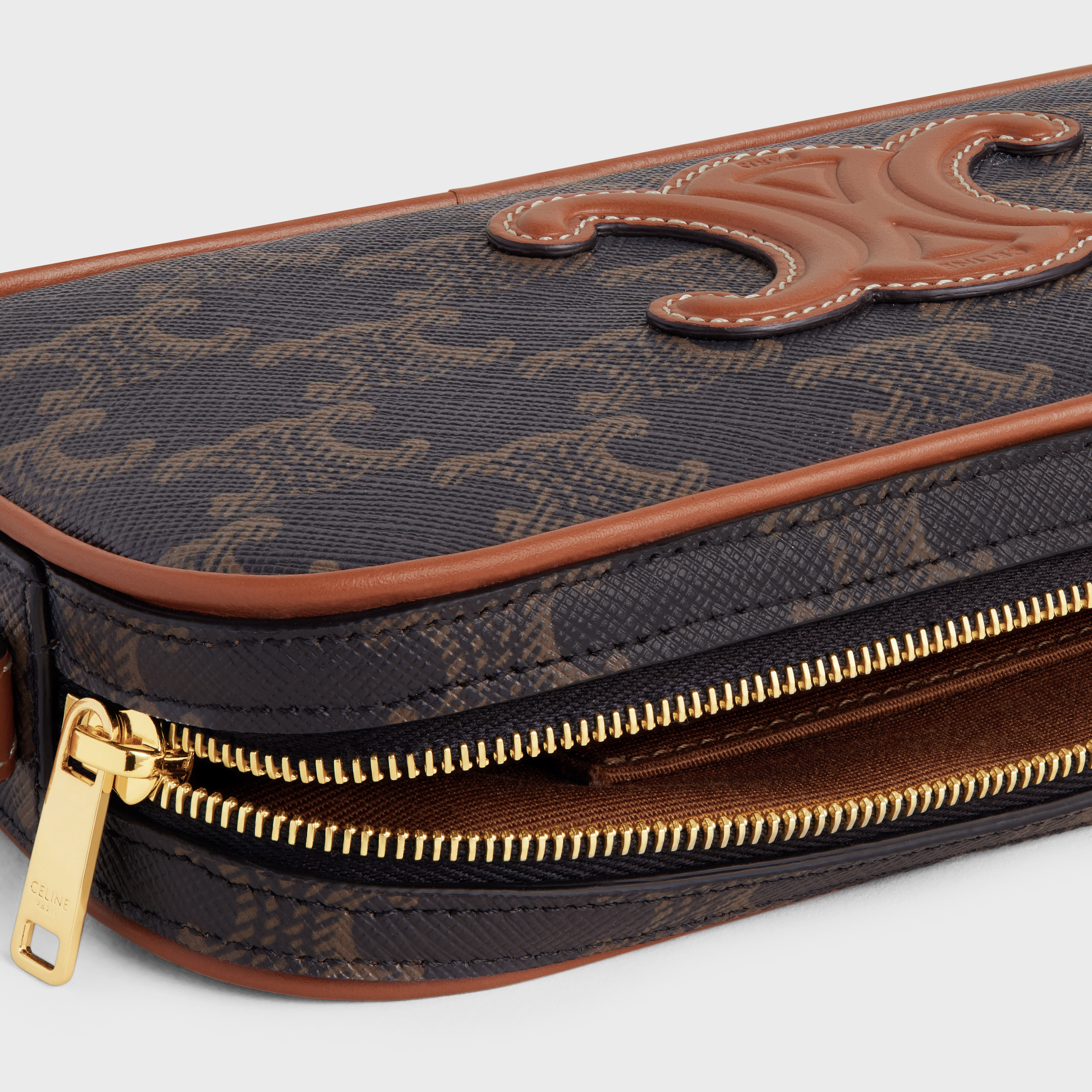MINI CAMERA SHOULDER BAG CUIR TRIOMPHE in TRIOMPHE CANVAS and calfskin - 4