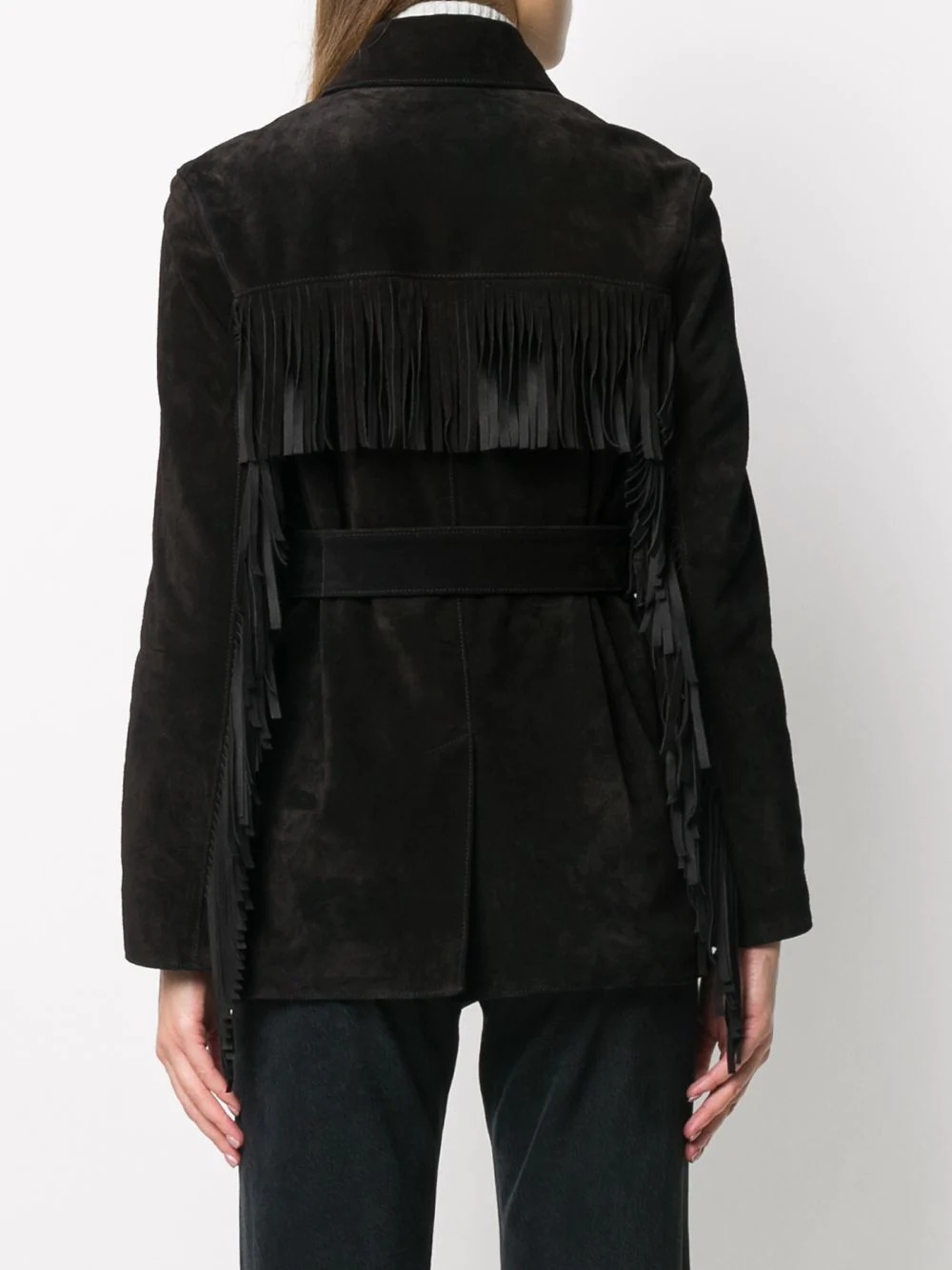 fringe suede jacket - 4