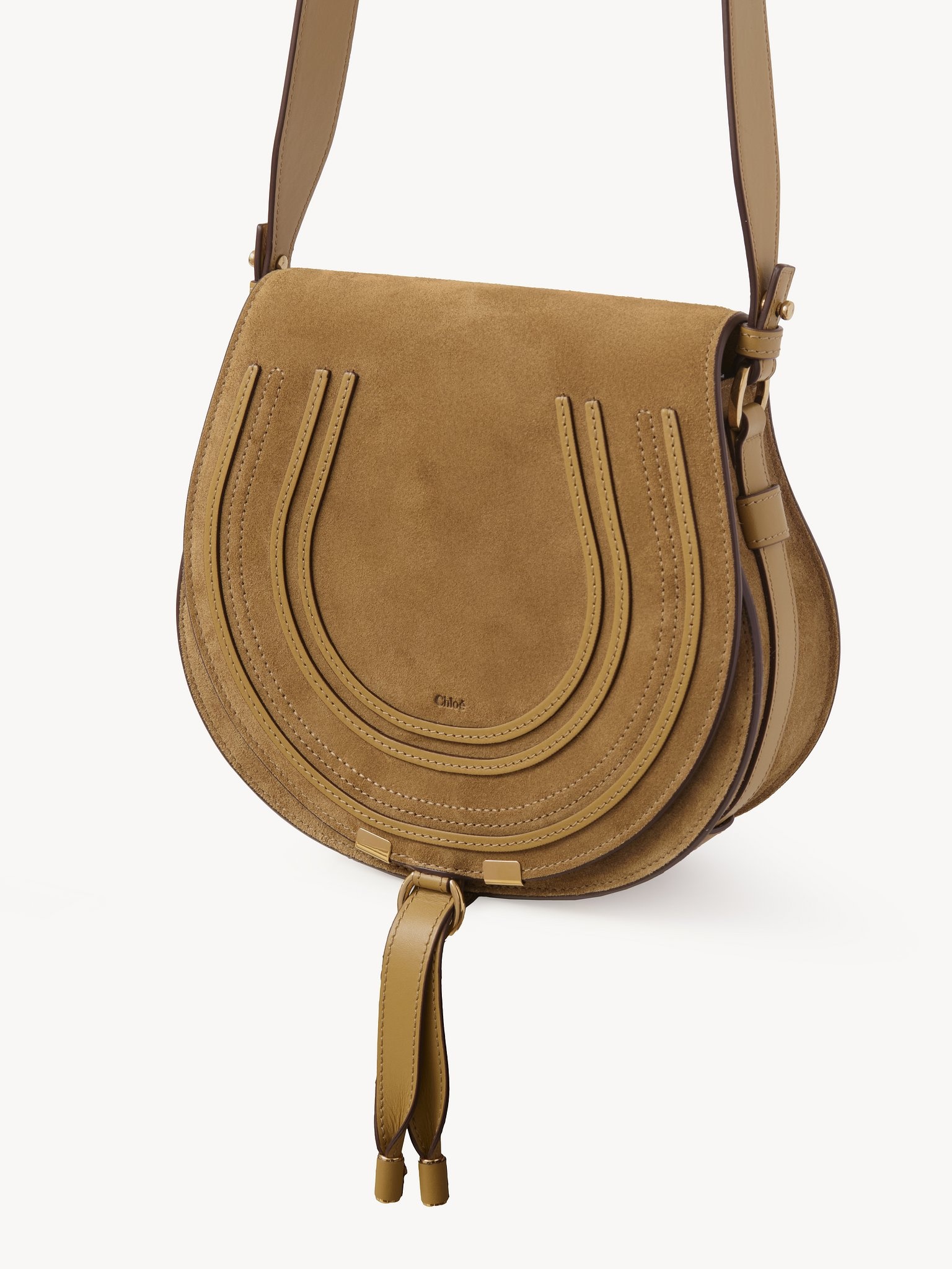 MARCIE SADDLE BAG IN SUEDE LEATHER - 2