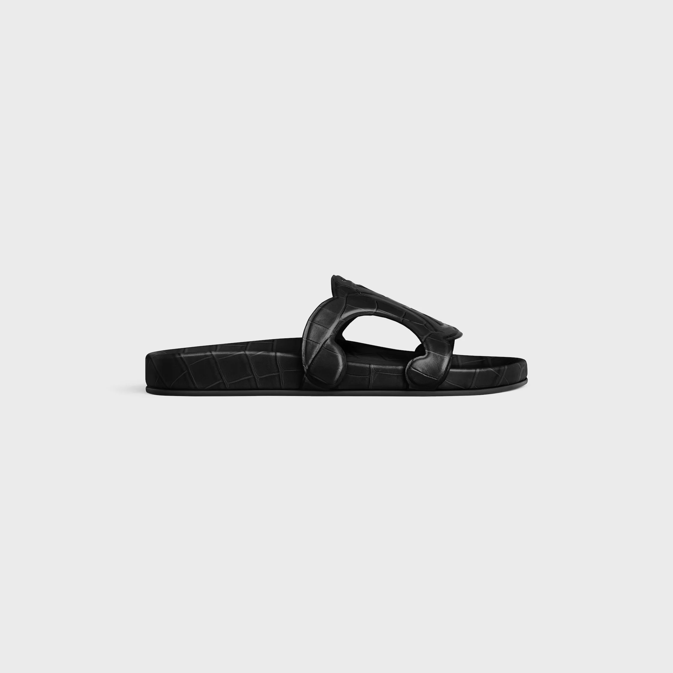 TRIOMPHE SLIDE IN CROCODILE STAMPED CALFSKIN - 1