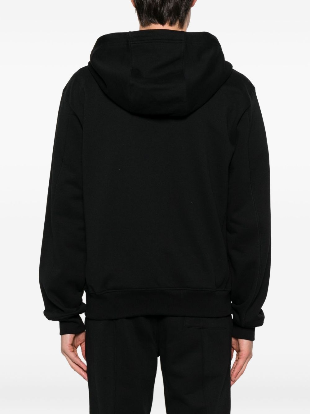 logo-patch zip-up hoodie - 4