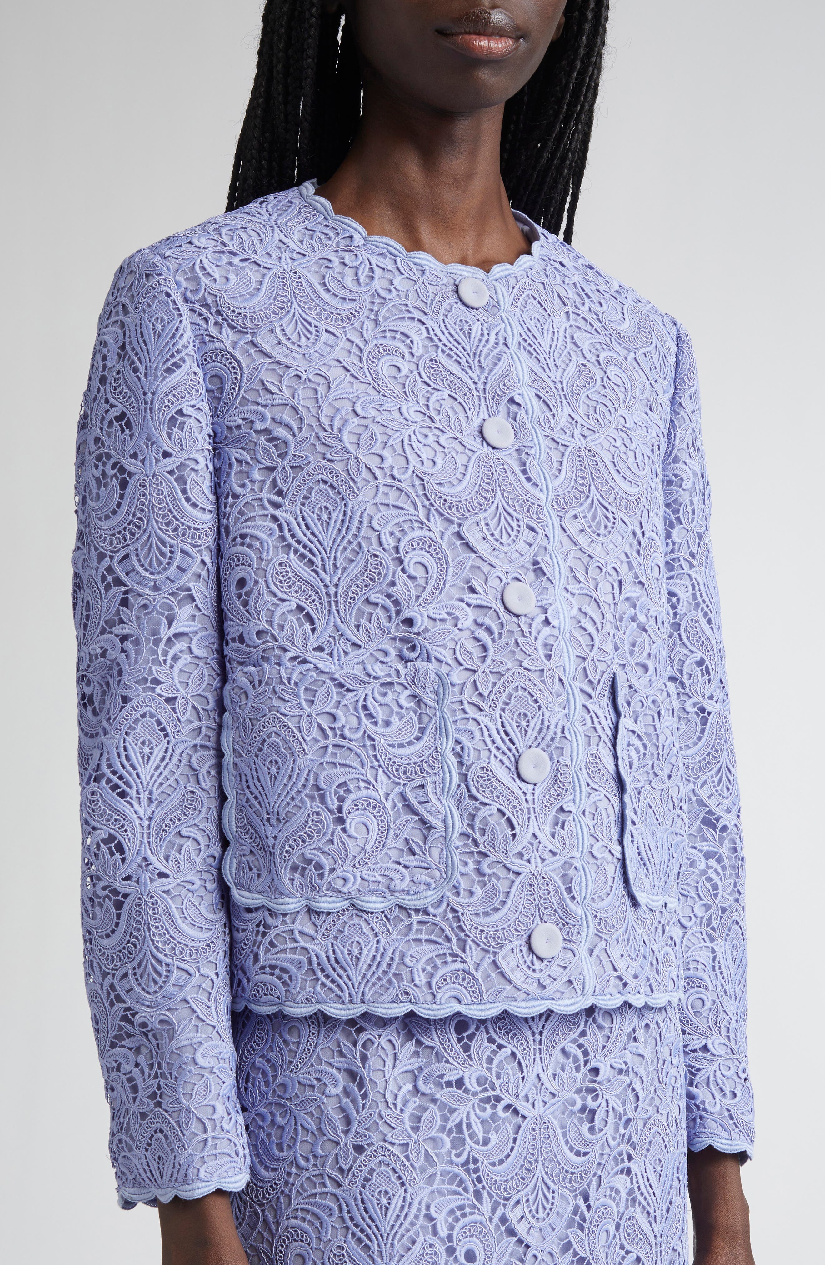 Etro Guipure Lace Jacket in Glicine 2 at Nordstrom - 5