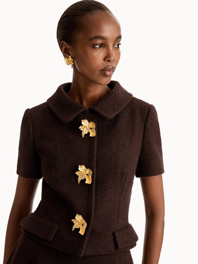 CYCLAMEN BUTTON TWEED JACKET 6