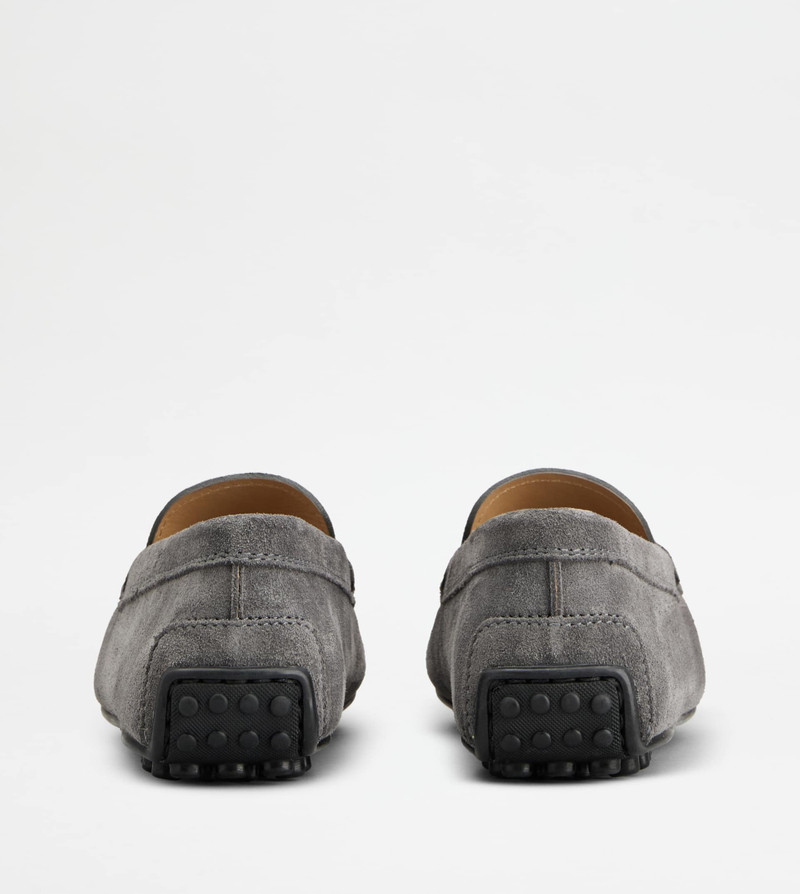 Tod's CITY GOMMINO DRIVING SHOES IN SUEDE - GREY outlook